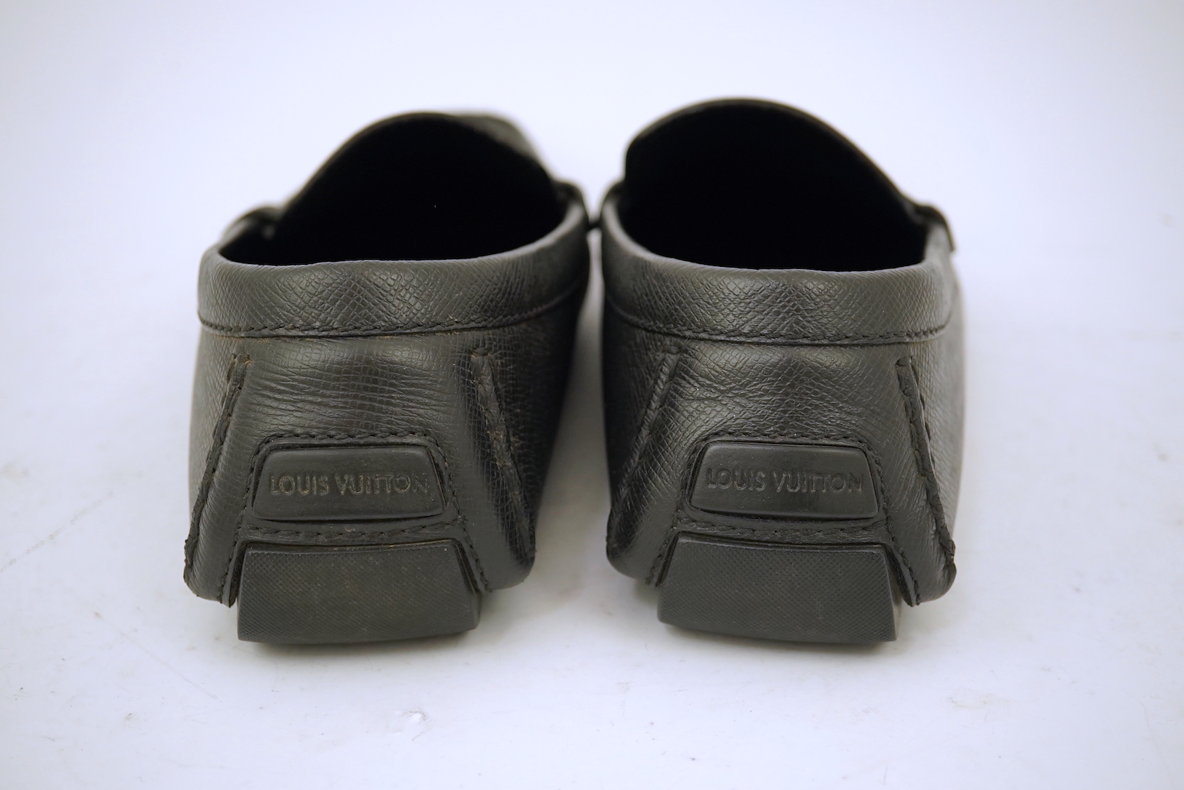 A pair of black Louis Vuitton Monte Carlo gentleman's loafers, UK 8.5